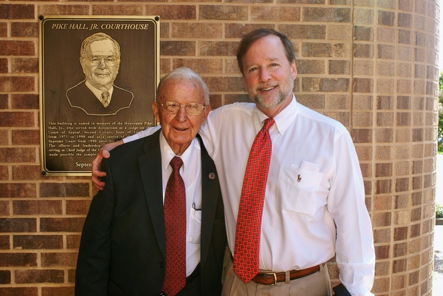 Angelo Roppolo and Judge Scott Crichton outside of the Pike Hall Courthouse, Second Circuit Court of Appeal, May 4, 2012