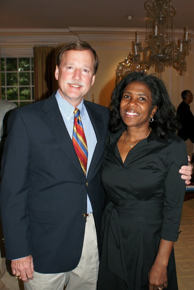 Judge Scott Crichton is joined by Zelda Tucker, 2009 President of the Shreveport Bar Association at 'Chief Justice Kimball Reception April 30th, 2009