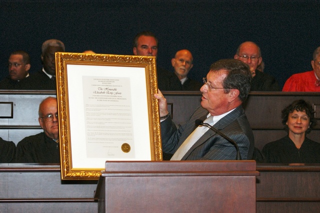 Judge Erny "Beth" Foote receives Resolution from Louisiana State Bar Association on her Appointment as new Federal Court Court Judge 9-10-10