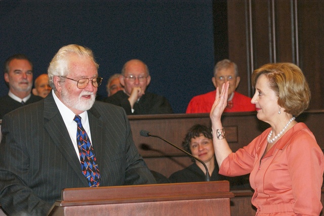 Beth Foote's brother, John Erny performs her swearing-in as newest Federal Court Judge for Western District of Louisiana 9-10-10