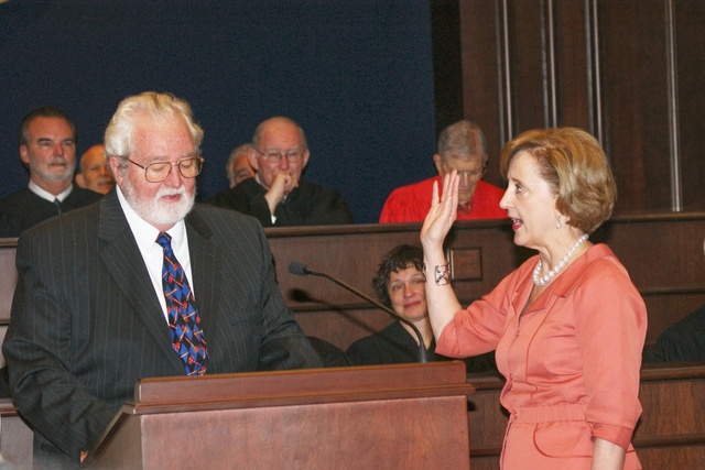 Elizabeth "Beth" Erny Foote, from Alexandria, was sworn in by her bother, Honorable John Joseph Erny, retired judge of the 17th Judicial District.
October 19, 2010