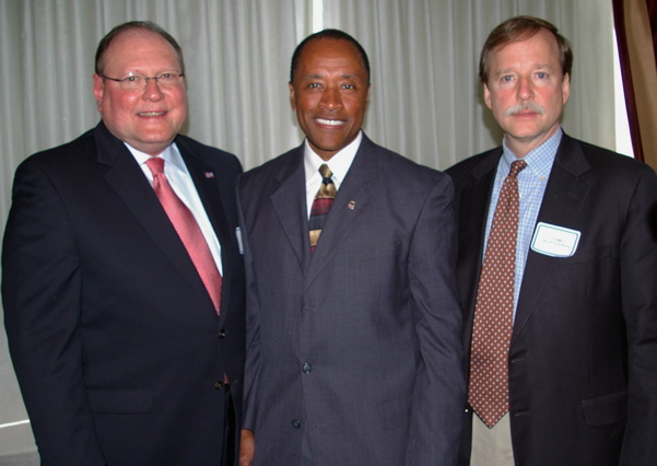 Shreveport Bar Association President John T. Cox, U.S. Attorney for Western District of Louisiana, Donald L. Washington, and The Honorable Scott Crichton, First Judicial District at Law Day Ceremonies - April 30th, 2008.  Washington was the guest speaker