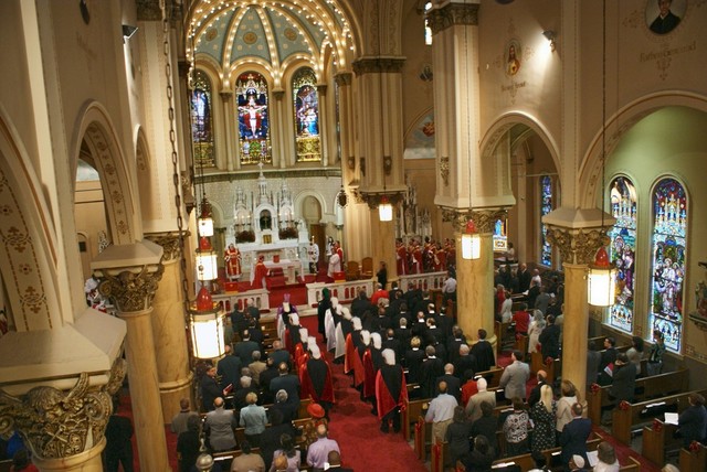 Hundreds filled the pews of Holy Trinty Catholic Church, Friday, May 1st, 2009, for the annual Red Mass observance, officiated by the Most Reverend Michael Duca, Bishop of the Shreveport Diocese.