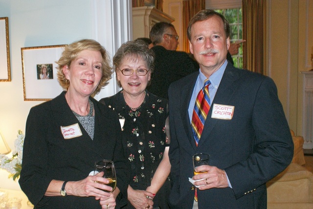 Caddo Judge Scott Crichton (R) poses with fellow Judge Jeanette Garrett (L) and Trudy (C) at reception honoring Chief Justice Kimball April 30th, 2009