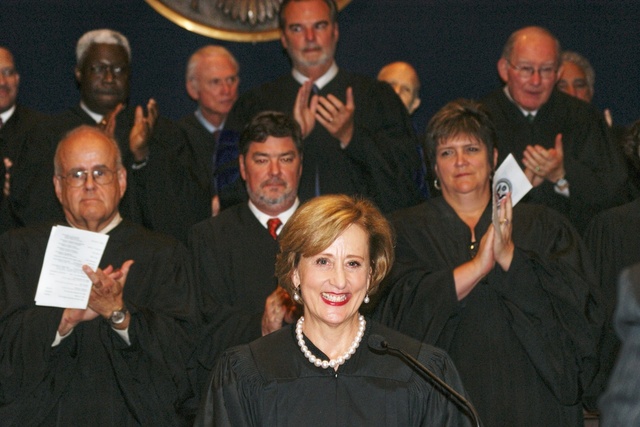 Western District Court Federal Judges of Louisiana applaud their newest member and first woman, Erny "Beth Foote" 9-10-10