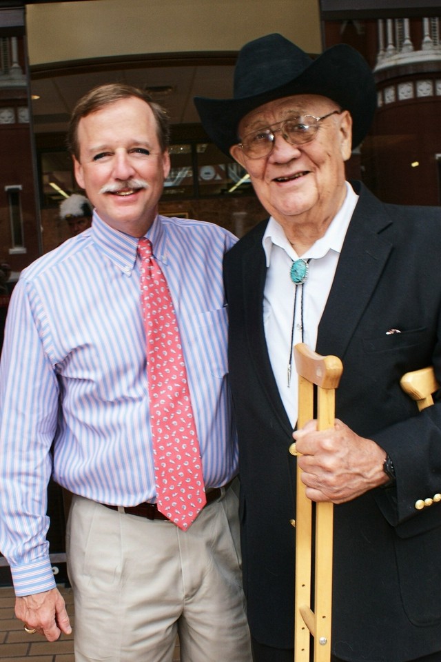 Friday, May 1st, 2009, Judge Scott Crichton poses with local Shreveport attorney Don Miller, who was one of the original founders of the Red Mass Ceremony in Shreveport,La. that started back in 1992.